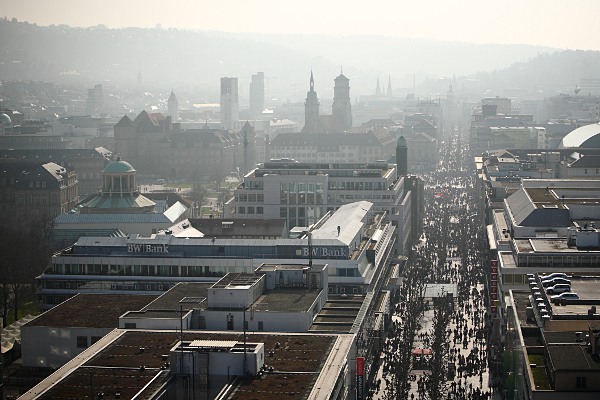 view of Königstraße in Stuttgart