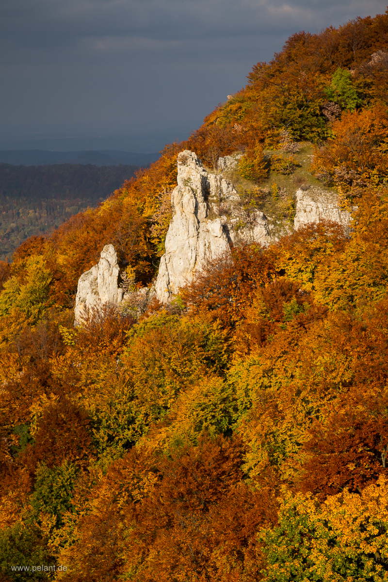 Felsen am herbstlichen Albtrauf Felsen am herbstlichen Albtrauf